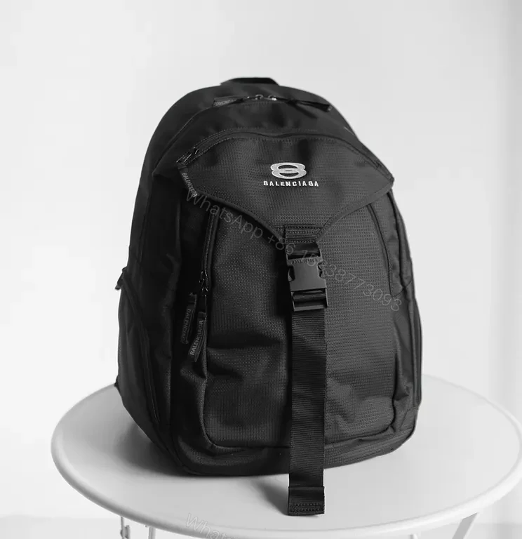 Black Nylon Backpack | Ultra-Compact, Premium-Buckle Utility — view 1