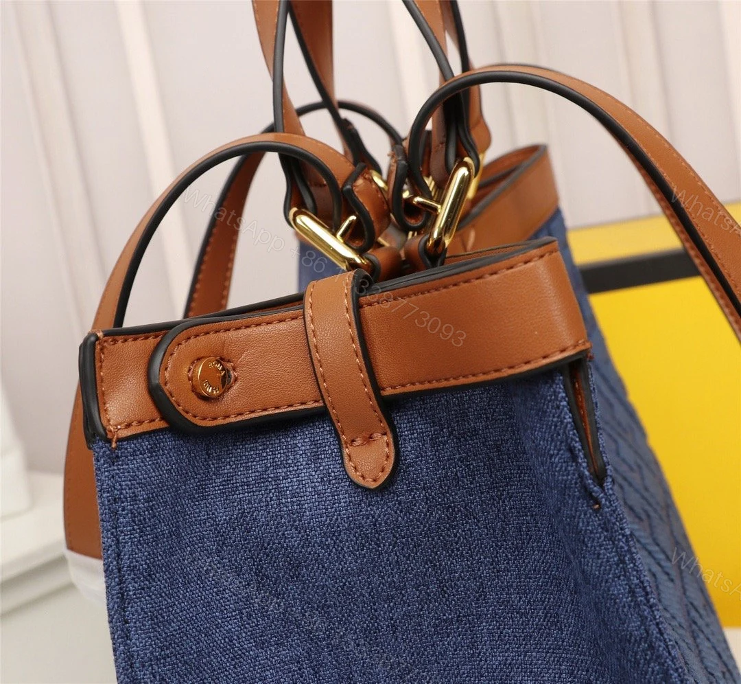 View 5 of Fendi Peekaboo X-TOTE Canvas Bag