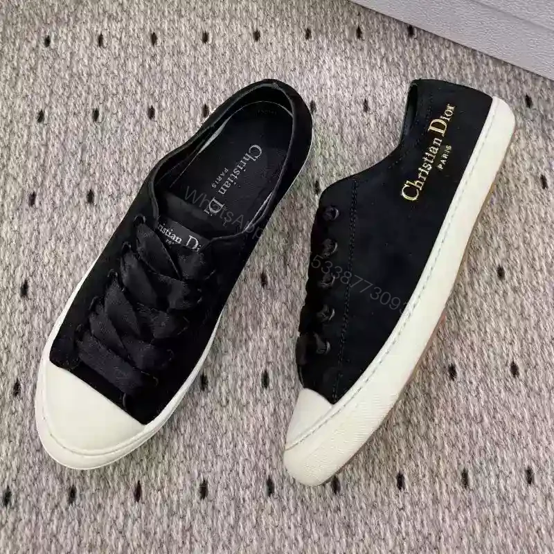 View 2 of DIOR LUCKY SNEAKERS WOMEN SATIN BLACK – CD145