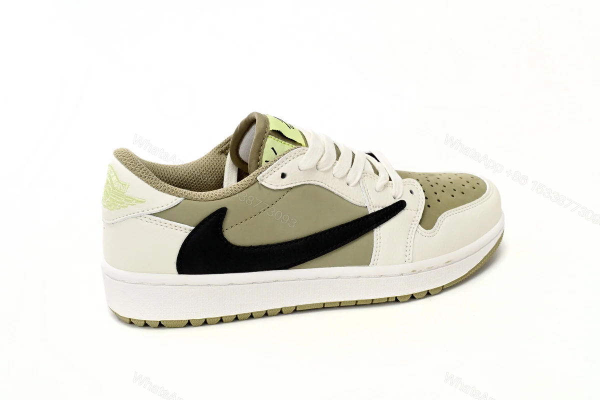 View 2 of Travis Scott x Air Jordan 1 Low Golf “Olive” FZ3124-200