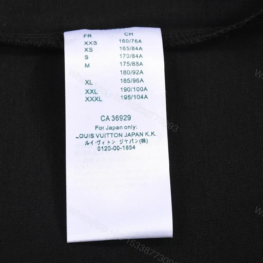 View 2 of Black Cotton-Blend Crewneck Tee: Subtle LV Embroidery, Luxury Comfort