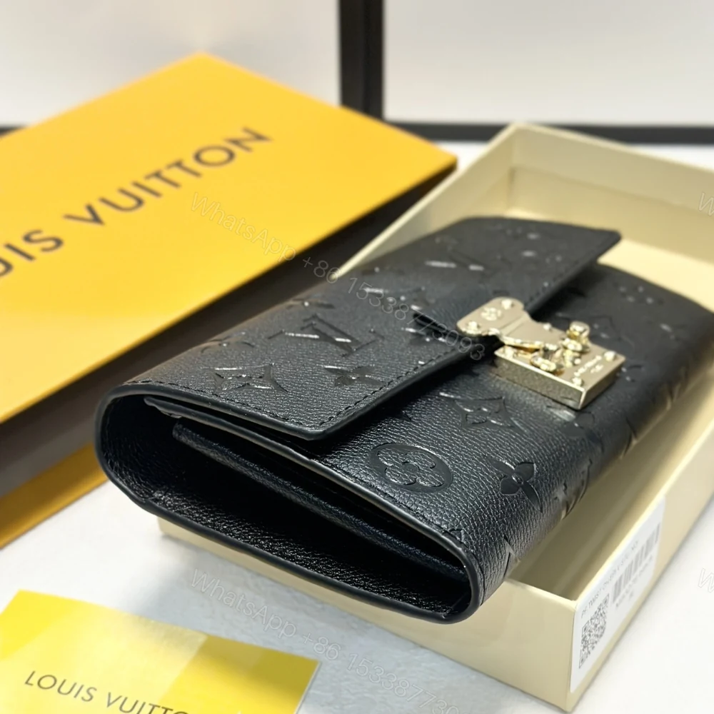 View 6 of LOUIS VUITTON SARAH WALLET MONOGRAM EMPREINTE BLACK 19CM M82638