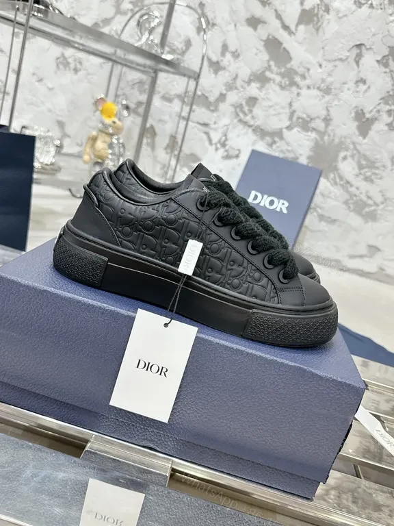 Monochrome Dior-Driven Pattern Sneaker: Luxe Everyday footwear — view 1