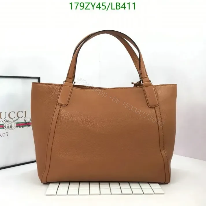 View 4 of Gucci Soho Brown Leather Shopping Bag Replica LB41126 – Premium 1:1