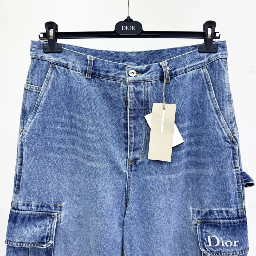 View 4 of Denim Cargo Relaxed Fit: Premium Utility Pants