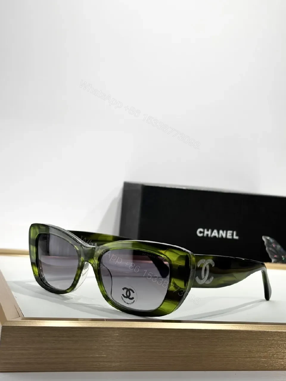 View 4 of Black Frame Sunglasses – Premium Acetate, Oversized Shield Lenses
