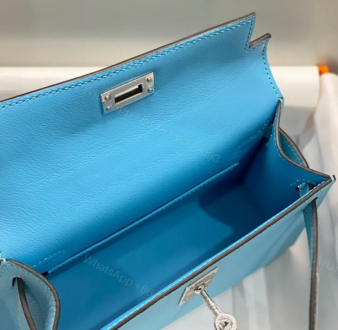 View 7 of HN KELLY MINI 20 SKY BLUE EPSOM SILVER HARDWARE