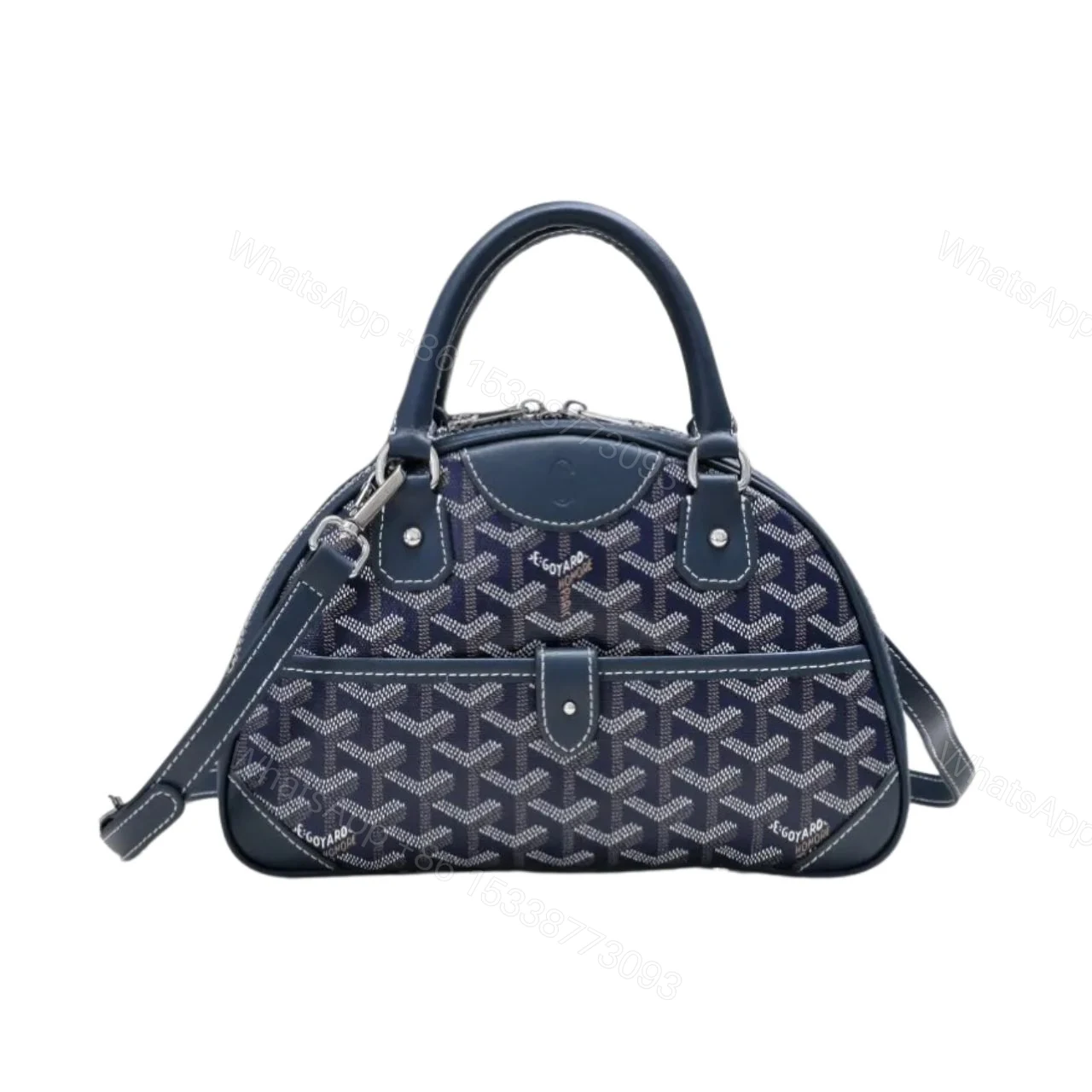 GOYARD SAINT JEANNE BAG COATED CANVAS DARK BLUE 27CM — view 1