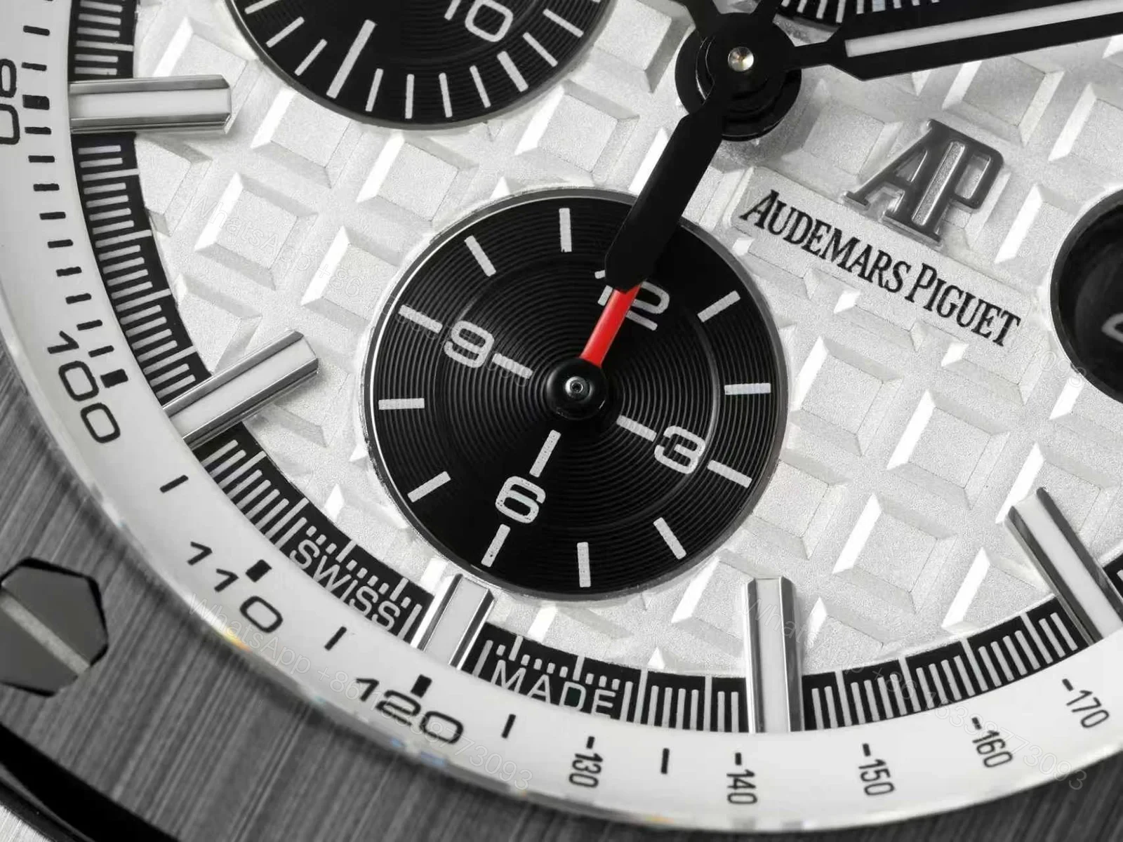 View 5 of Audemars Piguet Royal Oak Offshore White Replica 44MM Black Rubber Strap Chronograph RG-AP-ROO-WHT-BLK-RUB-44