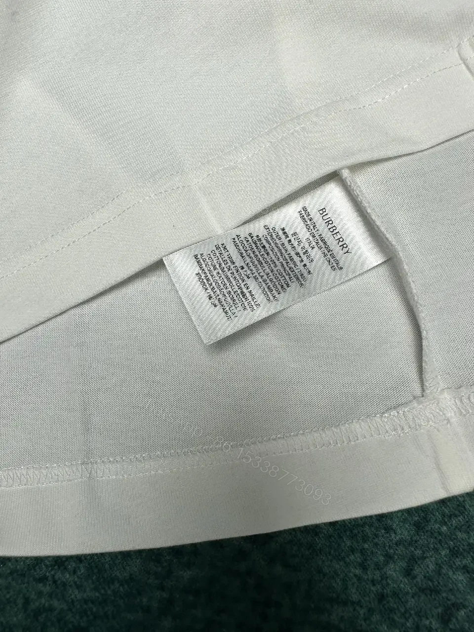 View 10 of White Cotton Graphic Tee with Heritage Detailing