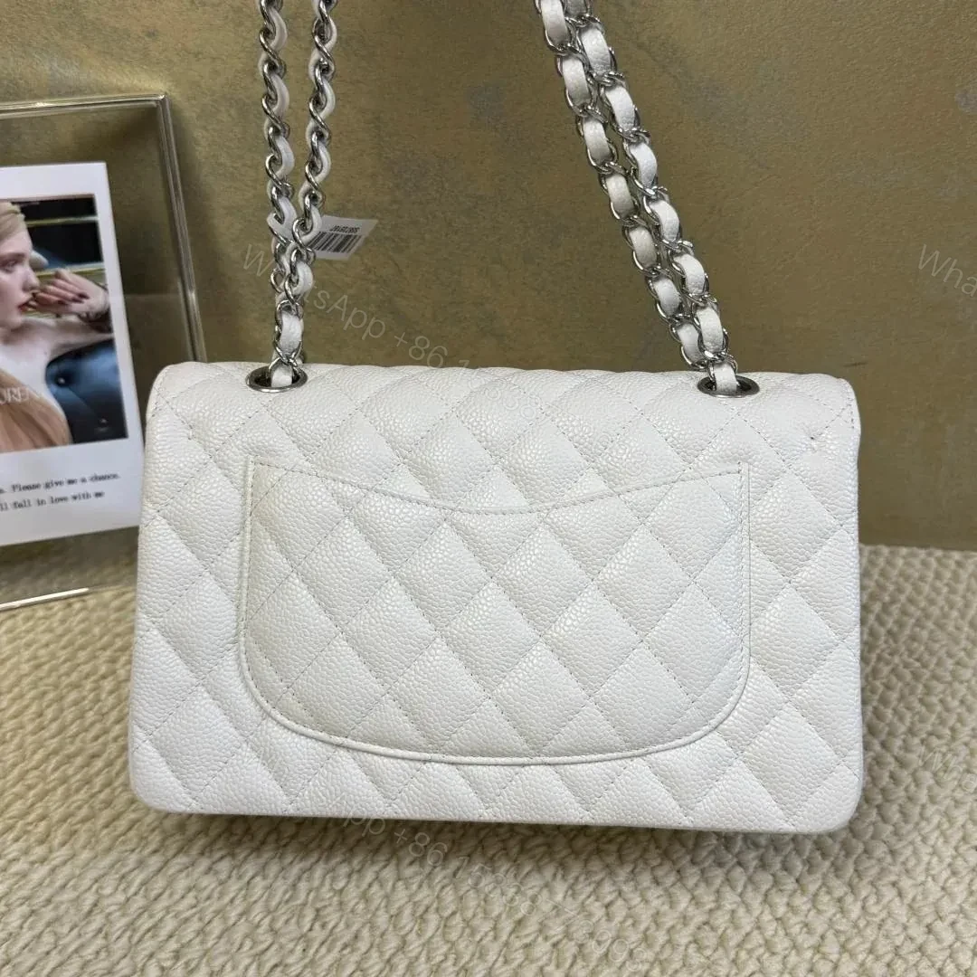 View 3 of Chanel classic flap white small
