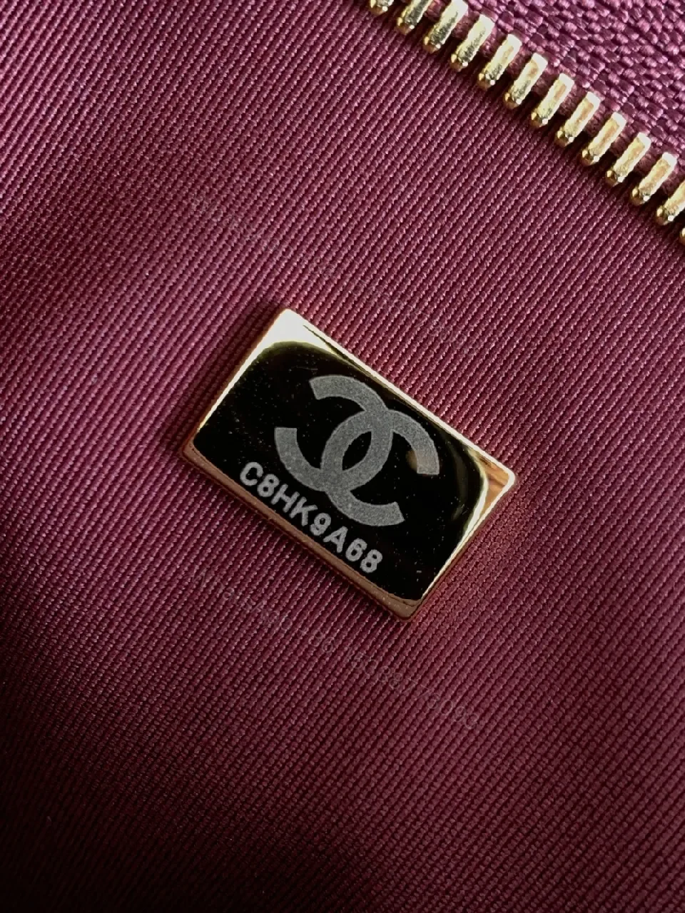 View 10 of Burgundy Quilted Mini Bag with Gold Chain Strap