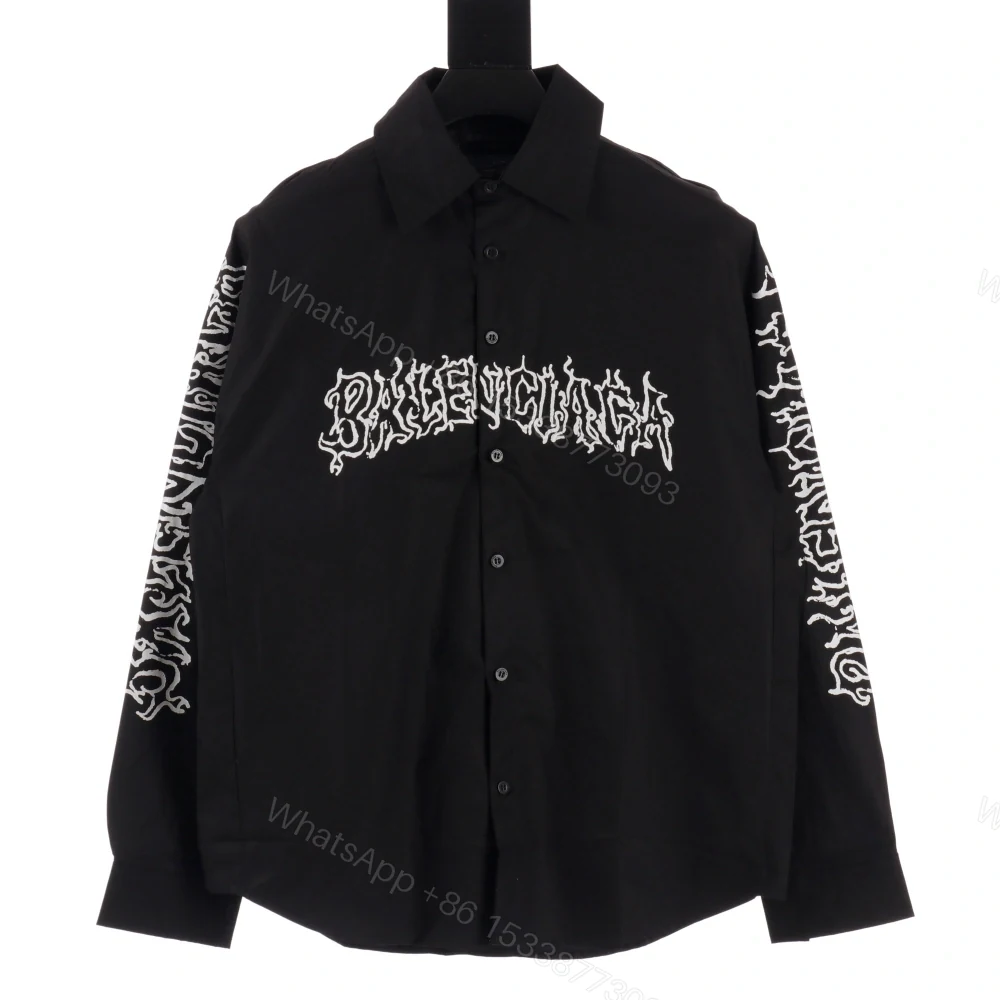 高仿Balenciaga*SS24NewYear系列773374長袖襯衫黑色 — view 1