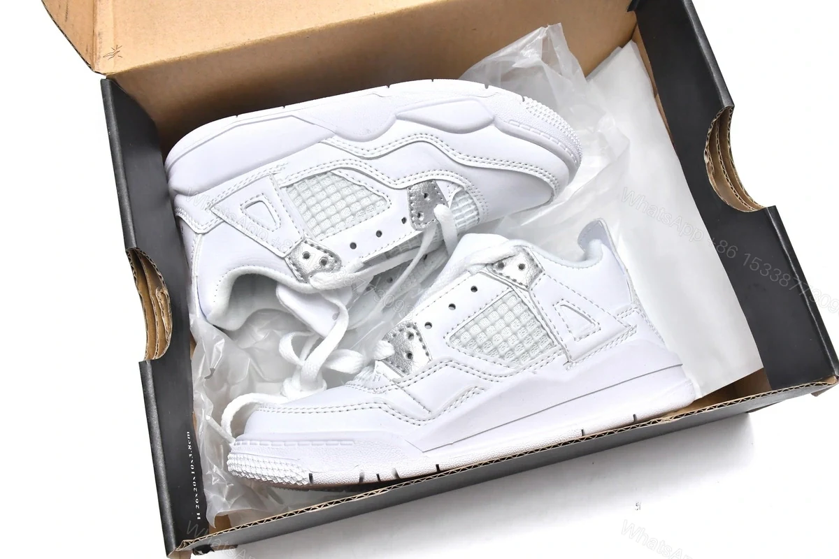 View 4 of Jordan 4 Kids Shoes Retro Pure Money (2017) 308499-100
