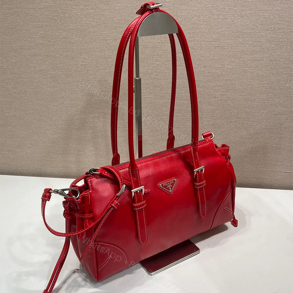 View 3 of Prada Bonnie medium antiqued leather tote bag(HIGH-END GRADE)