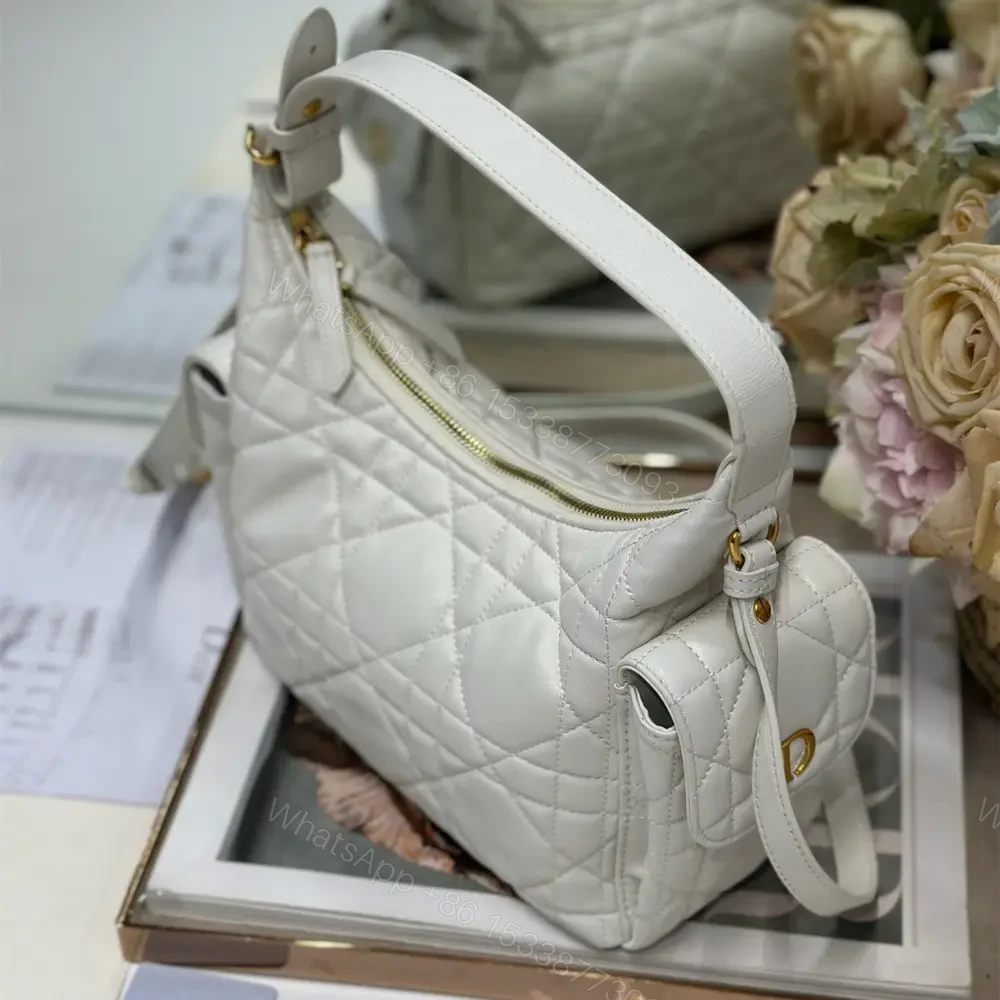 View 3 of 高仿Dior*D-Dream系列M632M030小羊皮單肩包中號白色免檢版