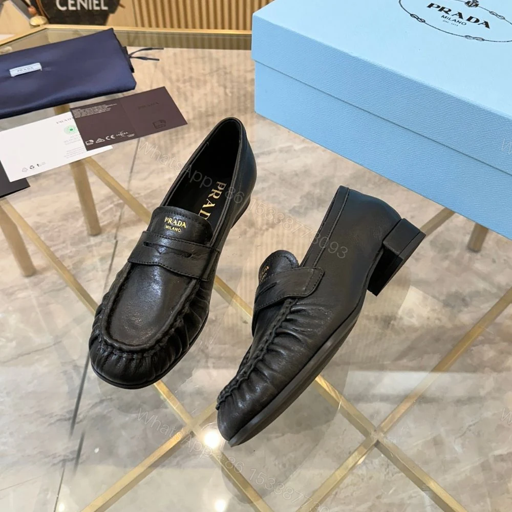 View 7 of Prada Leather Loafers Black 1D175O 007 F0002 F 020