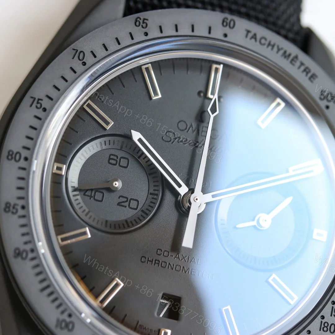 View 3 of Omega Speedmaster Moonwatch Co-Axial Master Chronometer Dark Side of the Moon Black Black Fabric 310.92.44.51.01.003