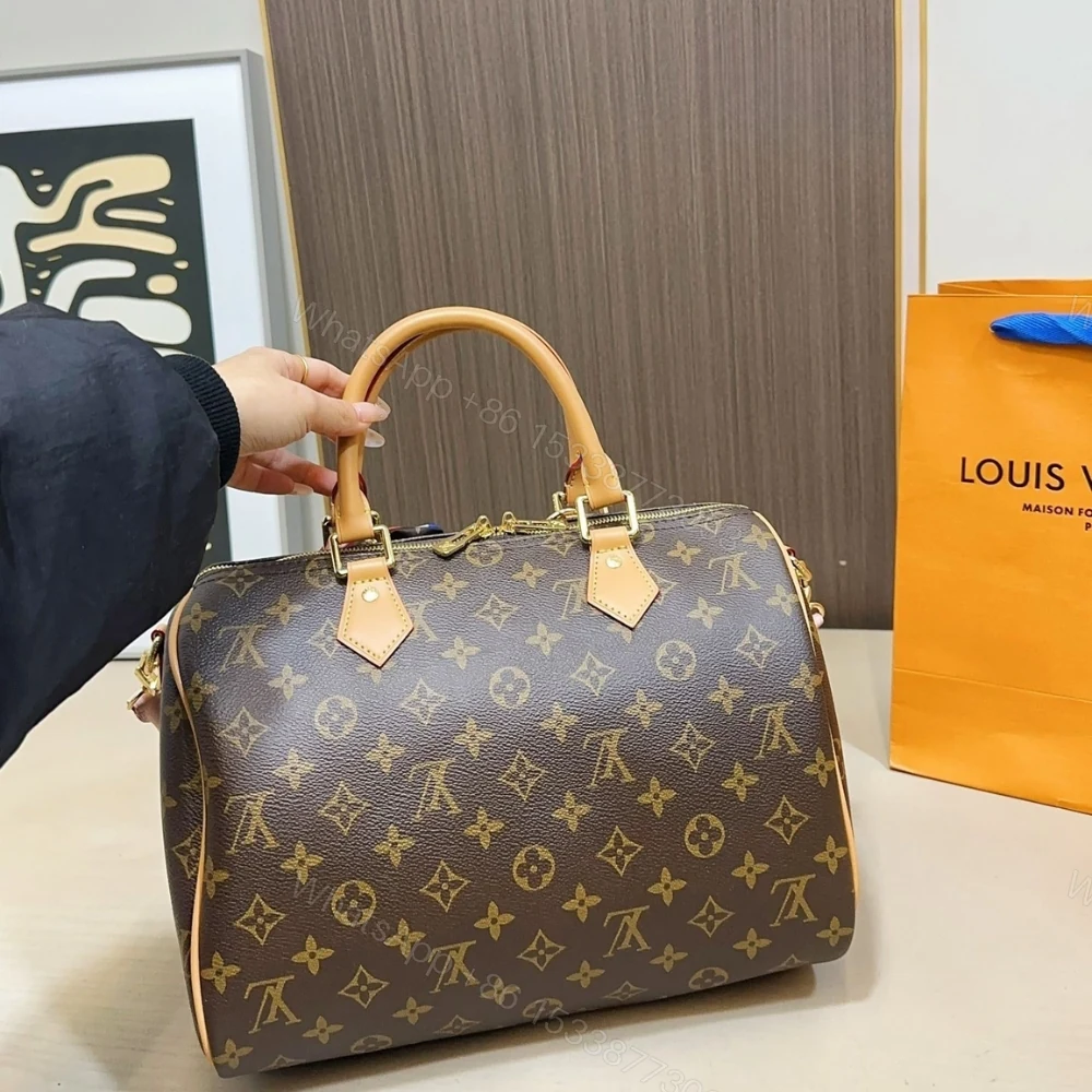 View 7 of Louis Vuitton Speedy Soft 30 Monogram Canvas Brown 30Cm M26498