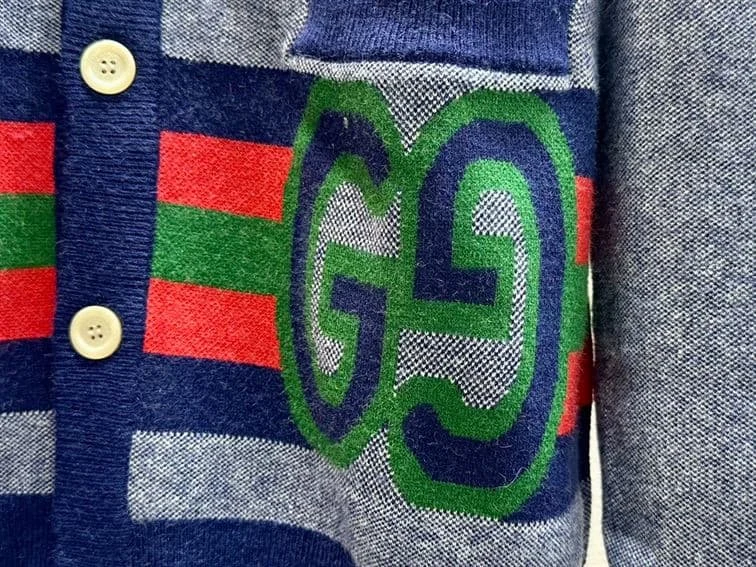 View 4 of GG Cotton Wool Striped Cardigan – RJK02
