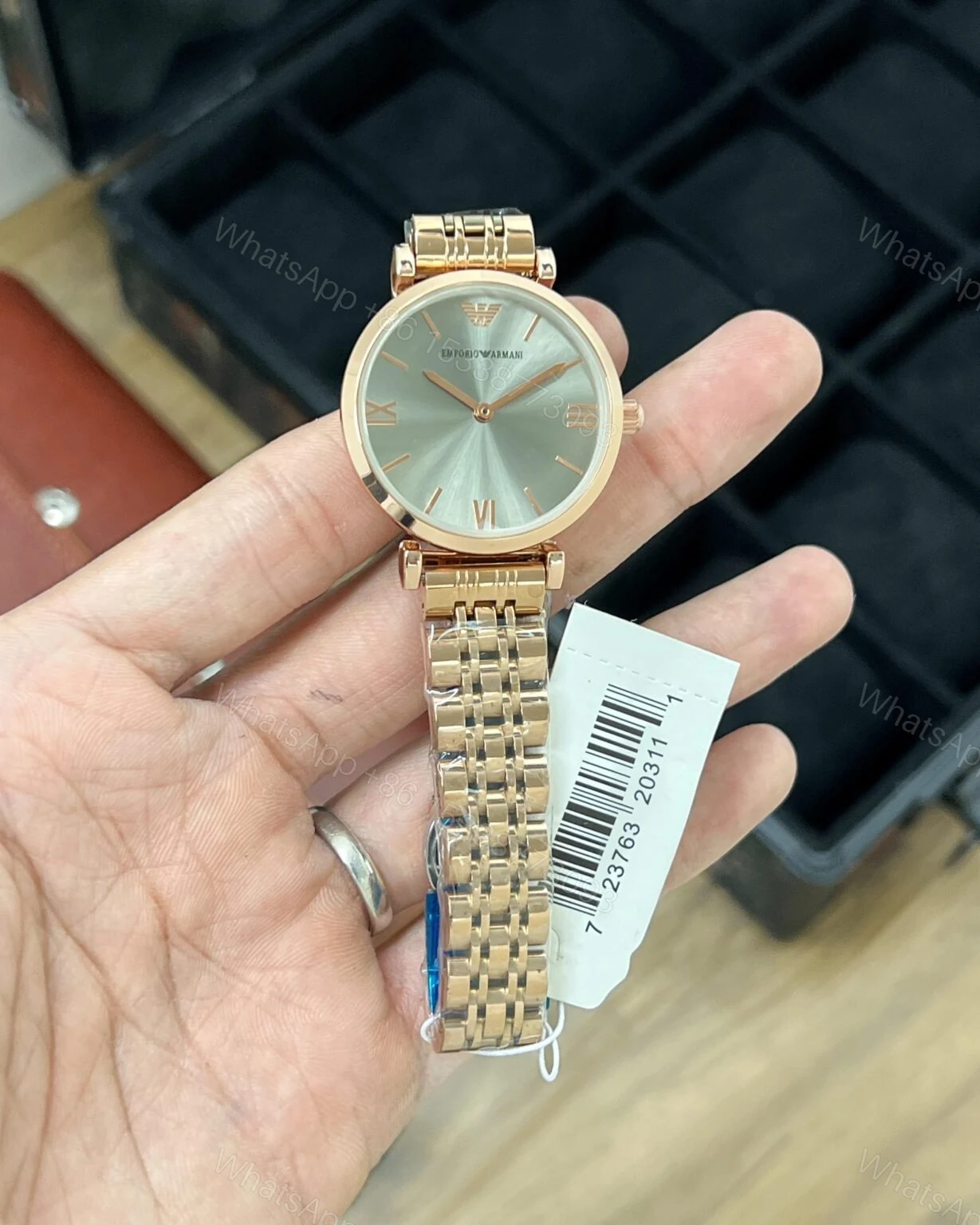 View 2 of Emporio Armani AR3258 Pink Sunray Dial Quartz 38mm