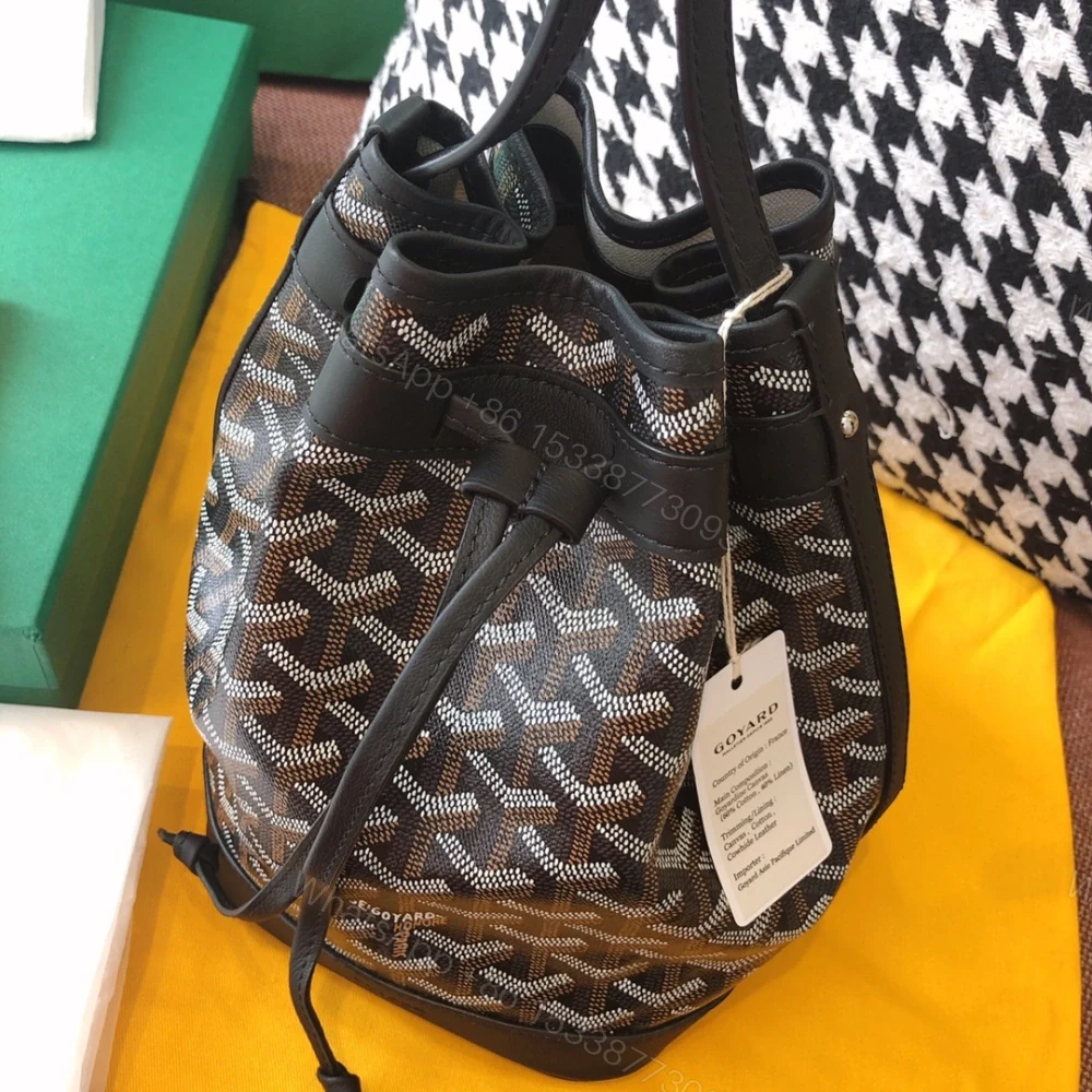 View 7 of 高仿Goyard*PEFLOT6抽繩水桶包黑色免檢版