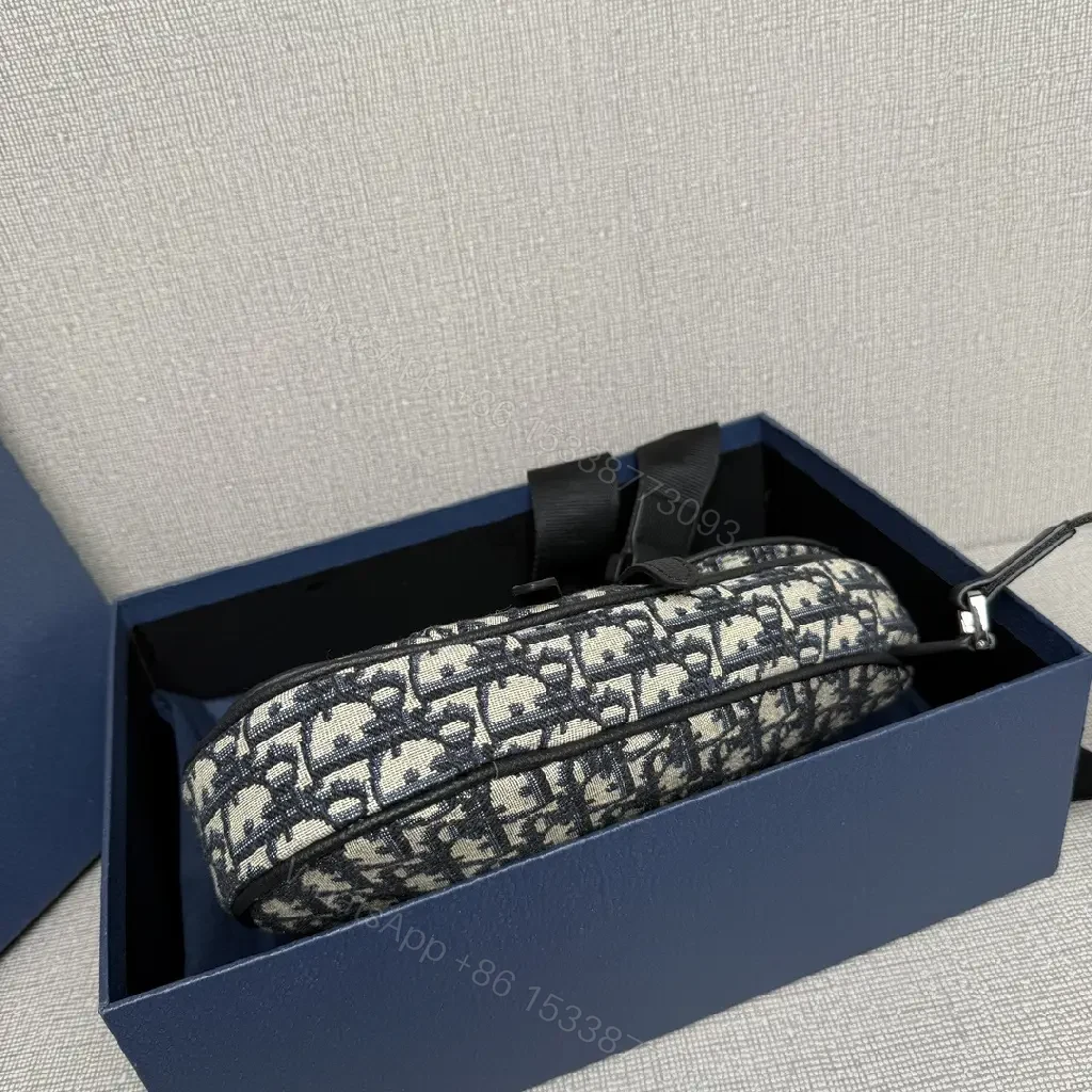 View 8 of Compact Luxury Messenger Bag: Dior-Inspired Pattern, Crossbody Style