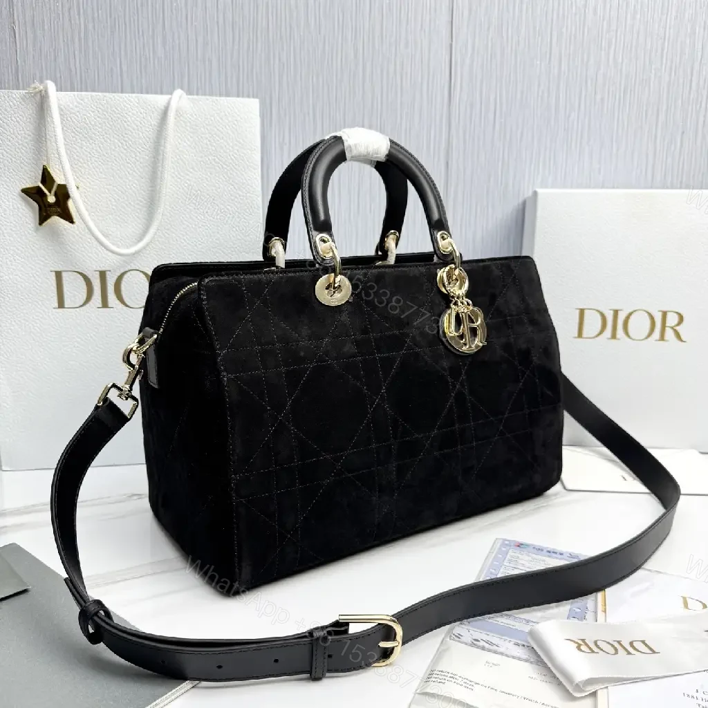 View 8 of Velvet Black Structured Bag: Gold Hardware, Quilted Charm