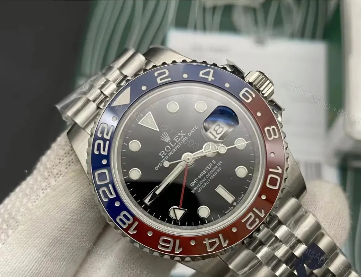 View 8 of Swiss Clone Replica Rolex GMT Master PEPSI Jubilee