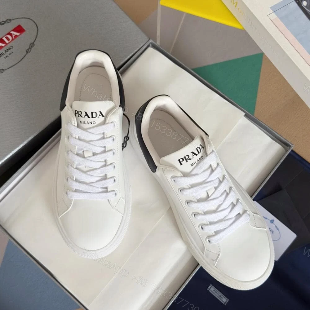 View 3 of PRADA MACRO RE-NYLON AND BRUSHED LEATHER SNEAKERS – PRD065