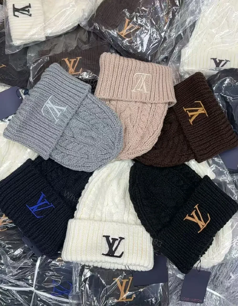 View 9 of Lux Knit Beanie with Crest – Premium Ribbed Knit Warmth