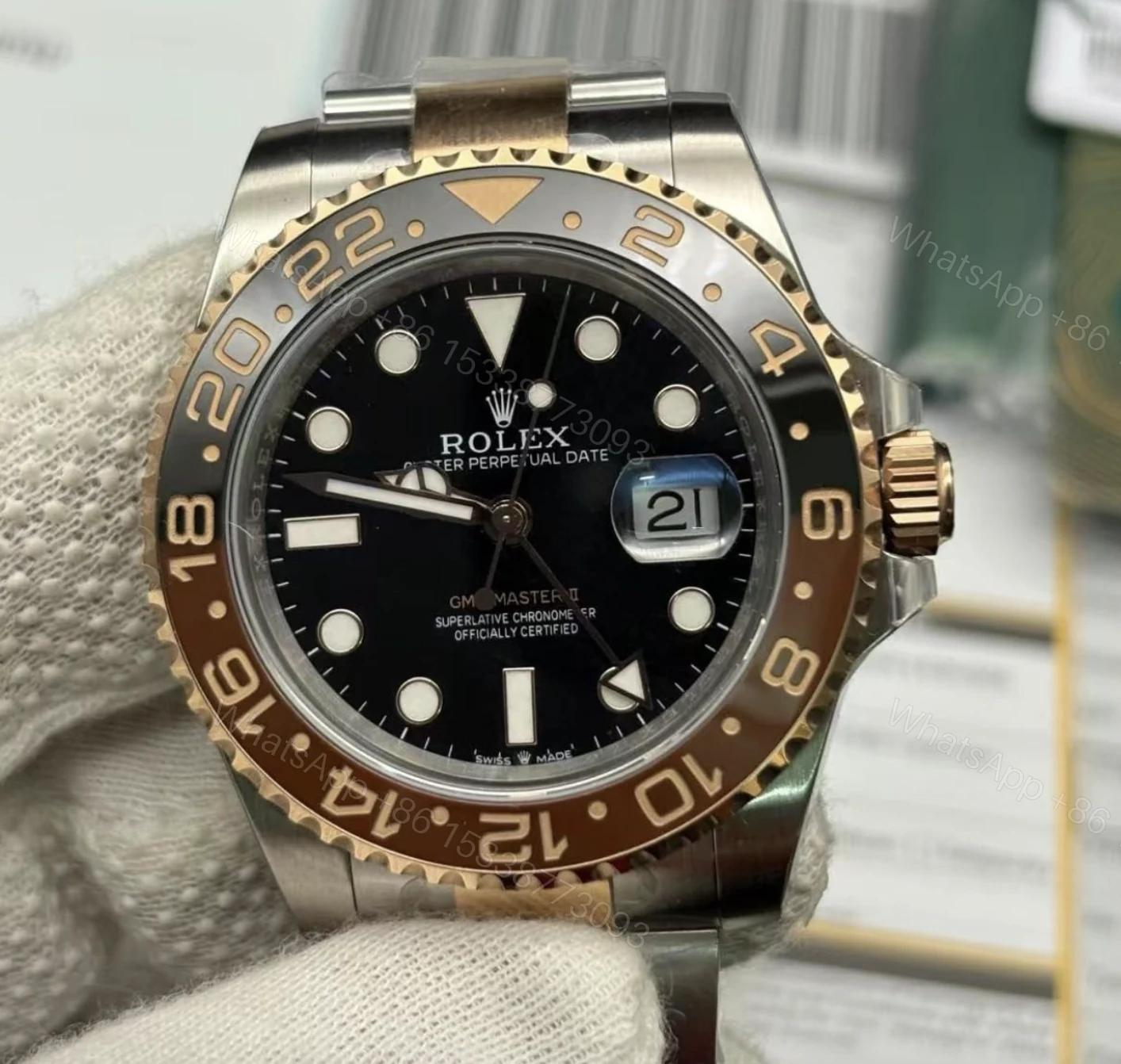 View 6 of Rolex Gmt Master 2 Root beer Replica