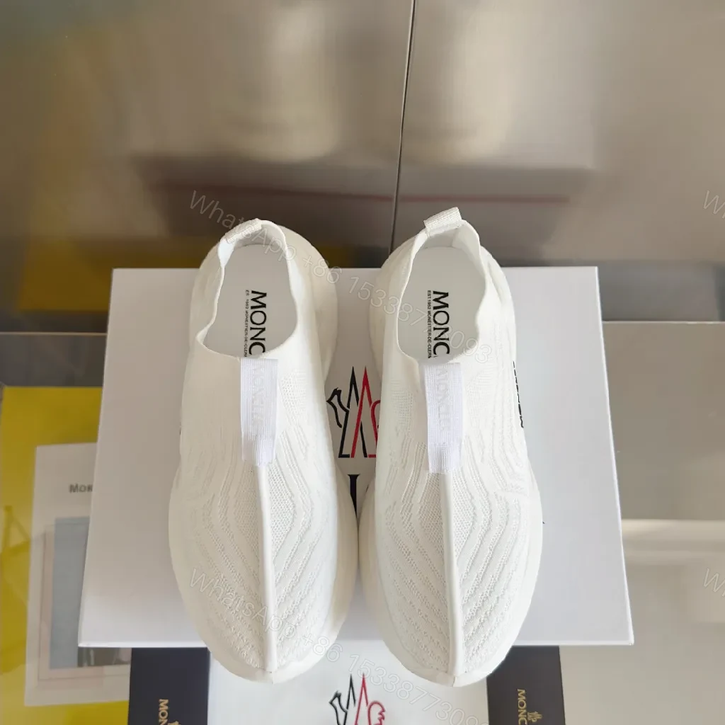 View 6 of White Knit Luxury Runner: Cushioned Comfort Sneaker