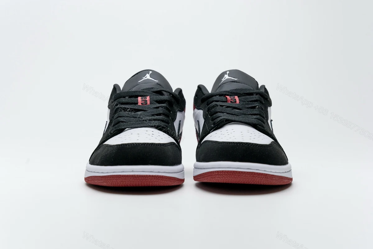 View 4 of Air Jordan 1 Low Black Toe 553558-116