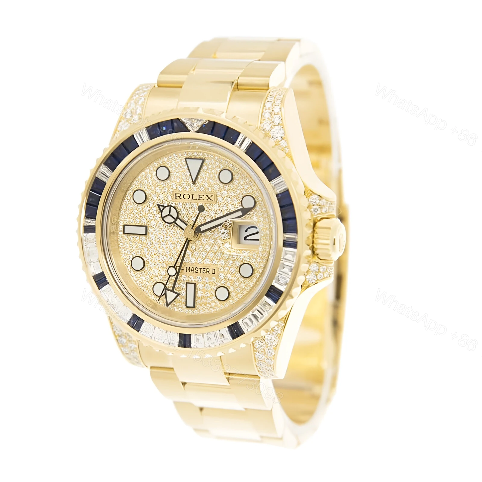 View 2 of Rolex Gold Diamond Watch Replica