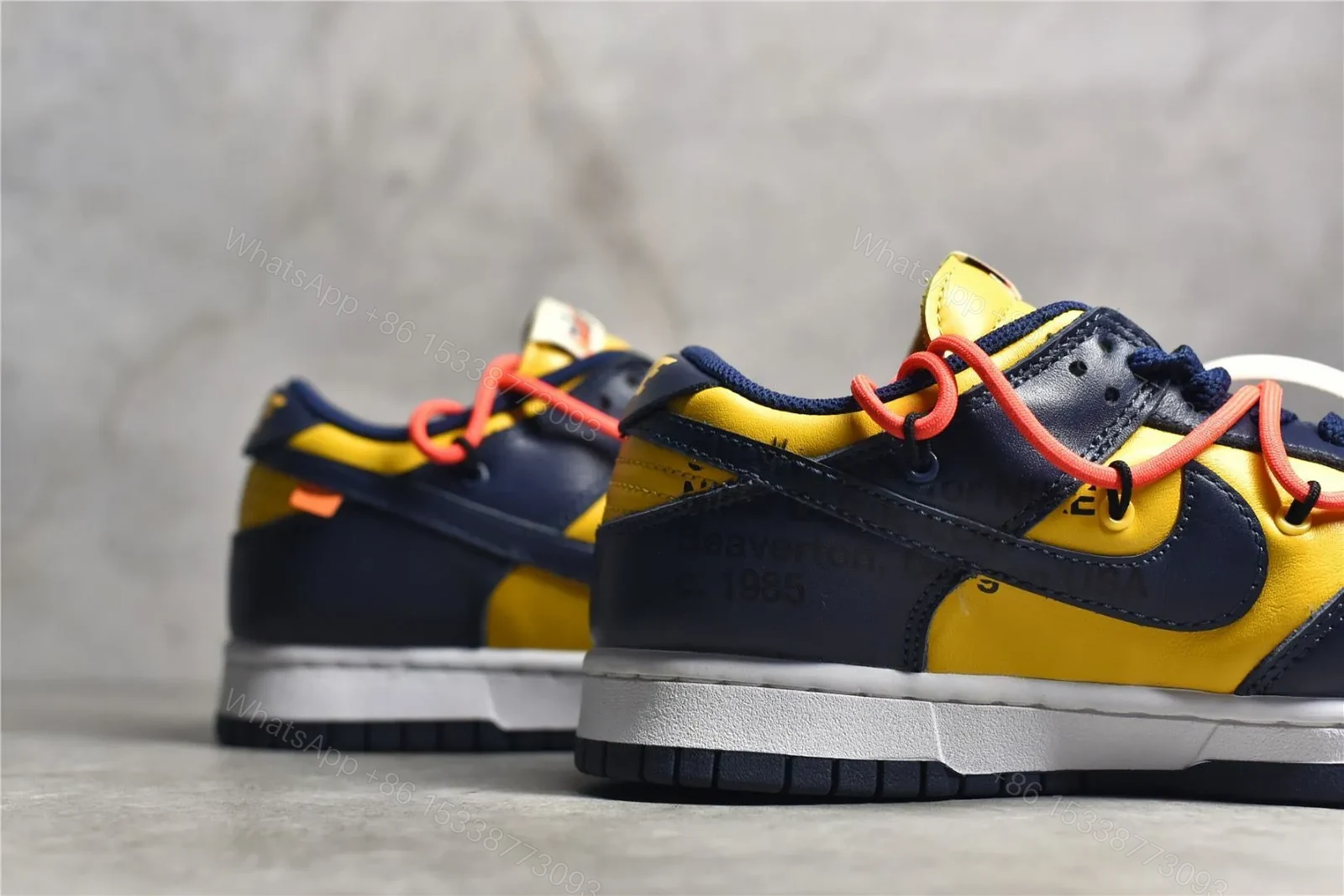 View 3 of Off White X Dunk Low “University Gold” Reps