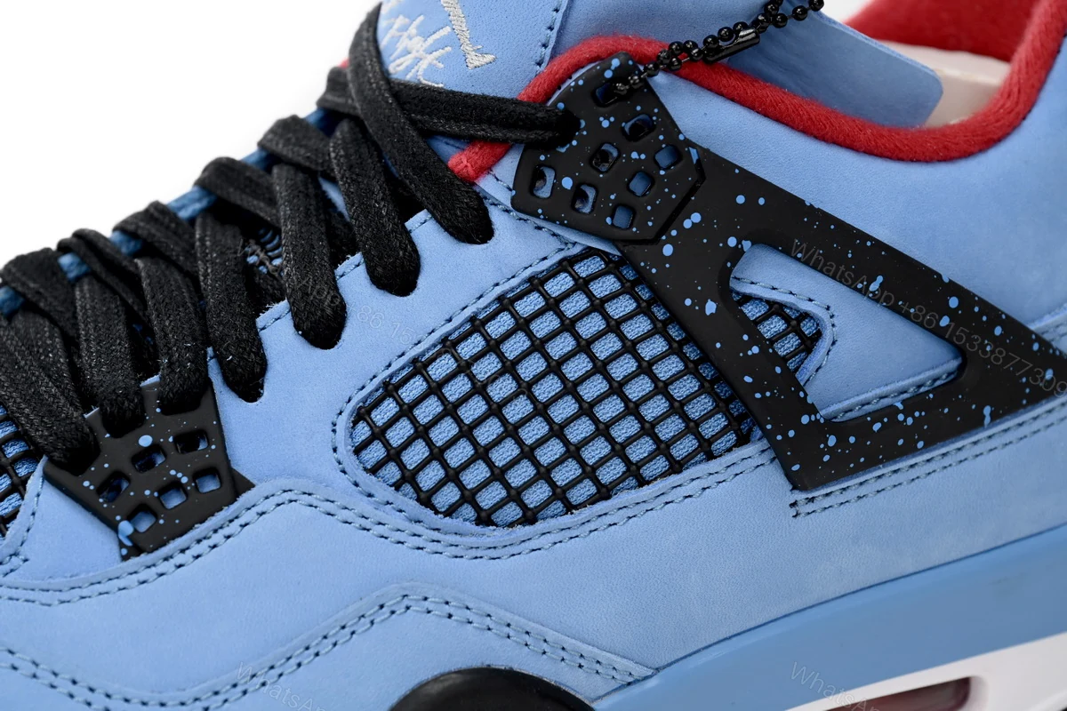 View 6 of Travis Scott Cactus Jack x Air Jordan 4 Retro “Houston Oilers” 308497-406 (Top Quality)