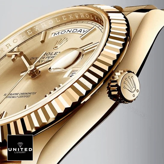 View 6 of Rolex Day-Date II 228238-0007 KW Yellow Gold Champagne Dial Replica