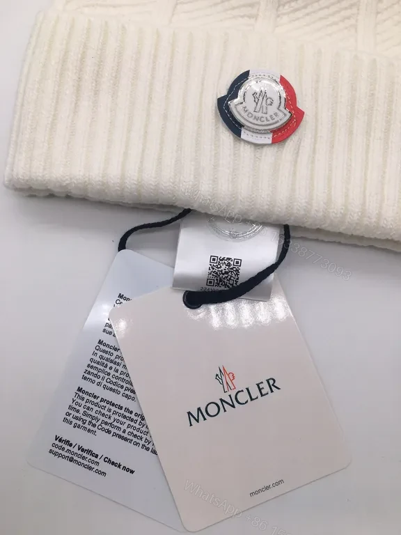 View 5 of Chic Knit Beanie: Luxe Pom + Moncler Badge, Warmth