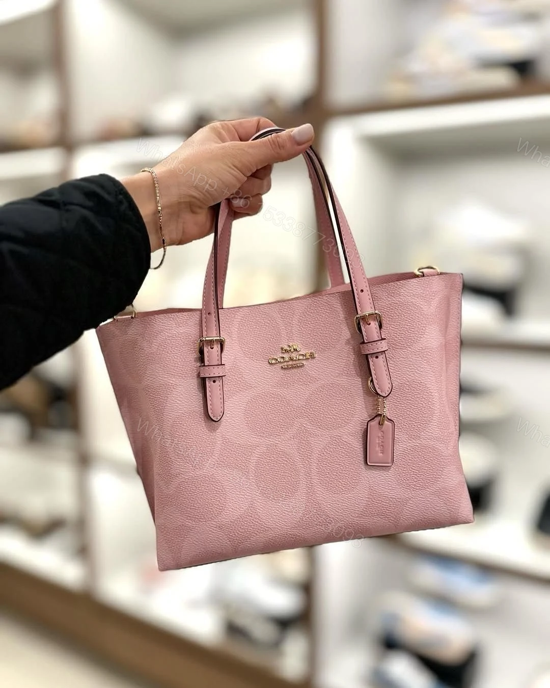 View 2 of FIRST COPY Coach Mollie 25 Pink Edition Handbag