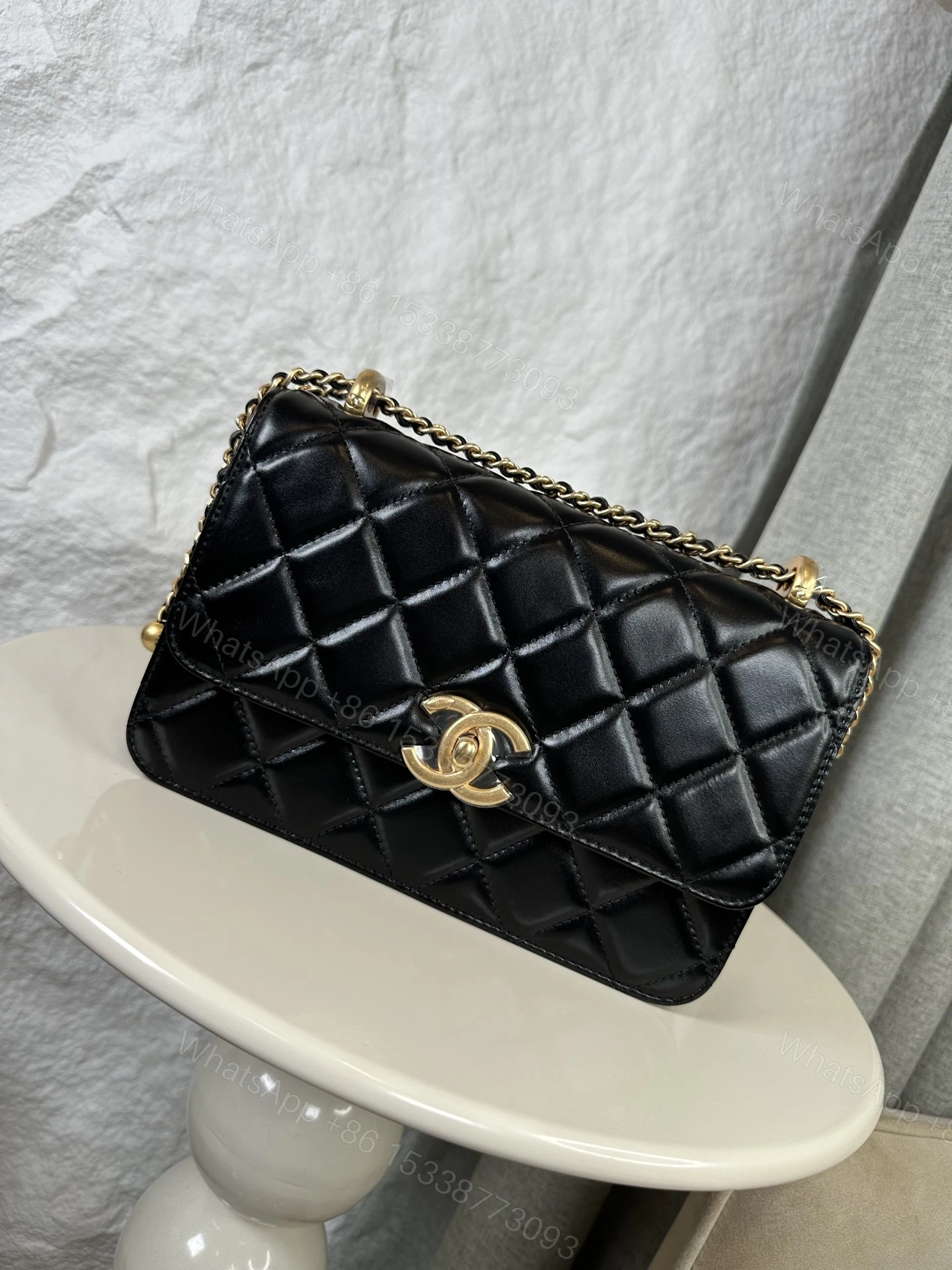 CHANEL 高仿黑色經典鏈條包 優雅百搭款 — view 1