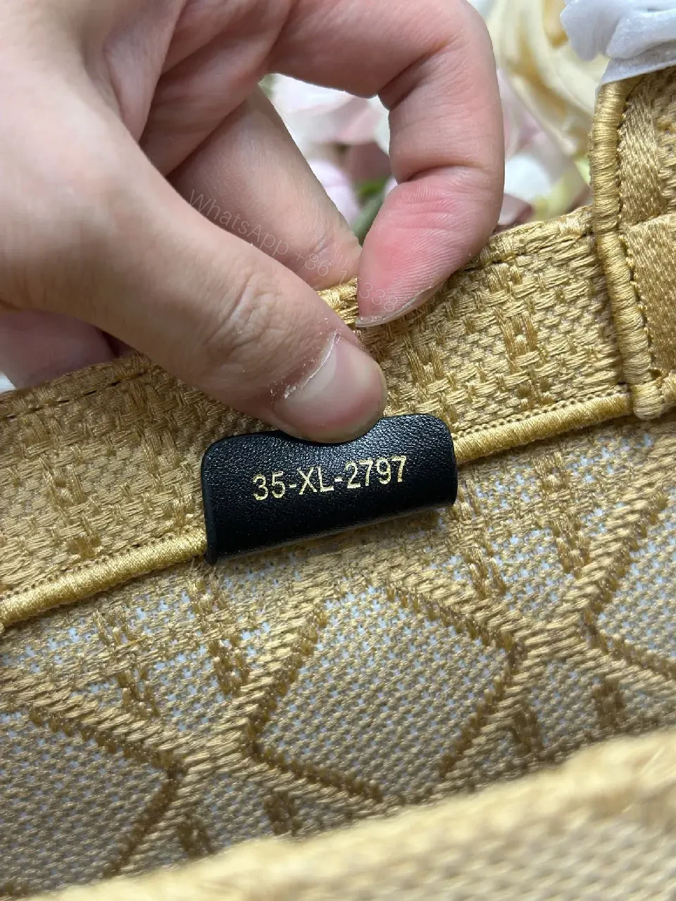 View 3 of Gold Quilted Mini Bag: Structured Luxury Carryall