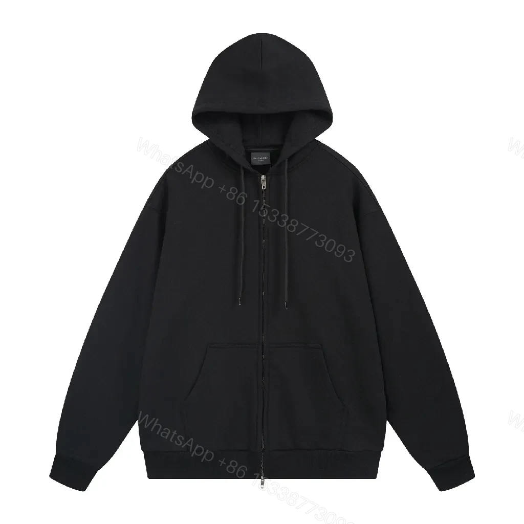 View 7 of Black Cotton Oversized Hoodie - Red Graphic, Luxe Streetwear Design