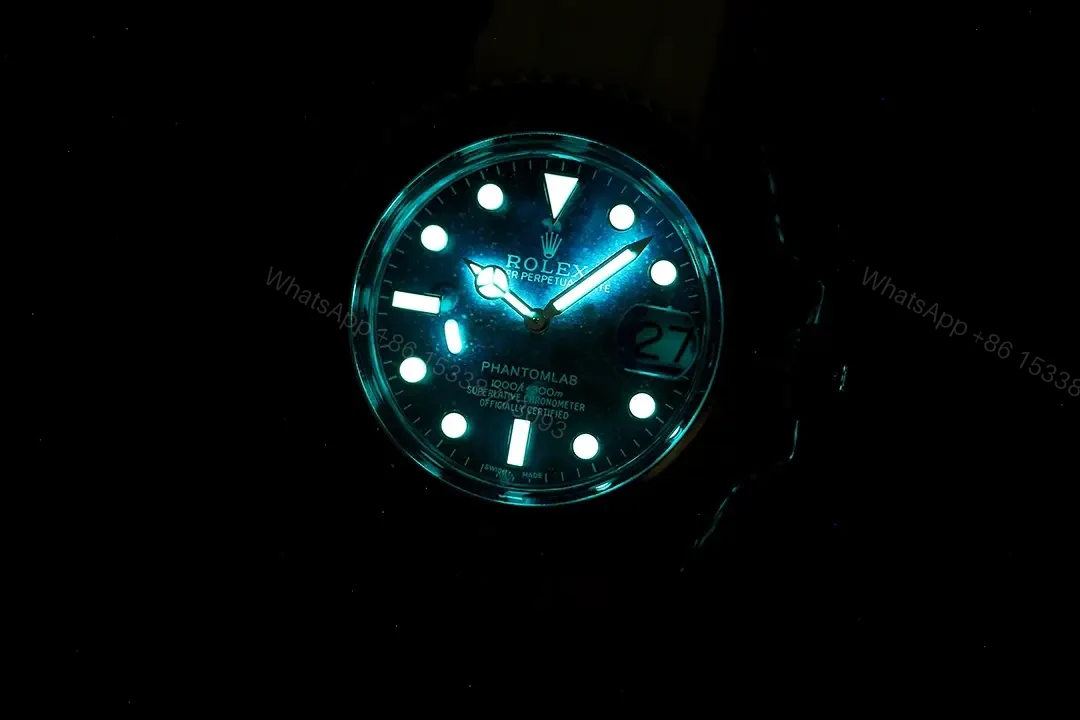 View 7 of Rolex Submariner Phantom Crystal Blue Dial White Strap Edition 40mm RG-SUB-BLUE-RAINBOW-PHANTOM