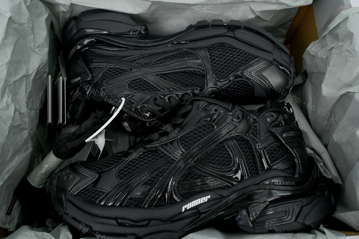 View 8 of Balenciaga Runner Sneaker All Black 772767 W3RNY 0135