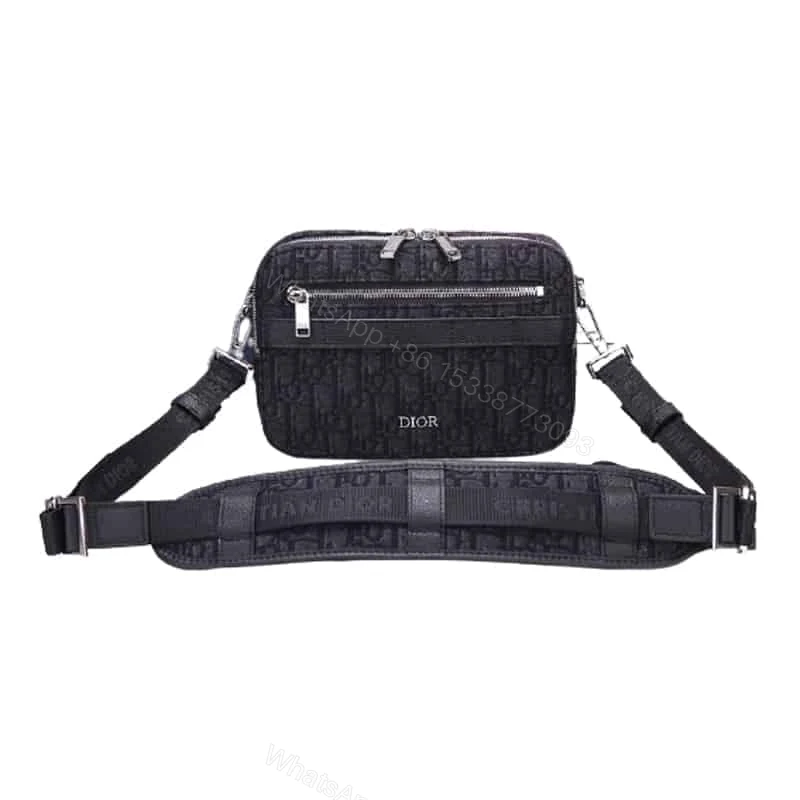 SAFARI MESSENGER BAG BLACK DIOR OBLIQUE JACQUARD – DR013 — view 1