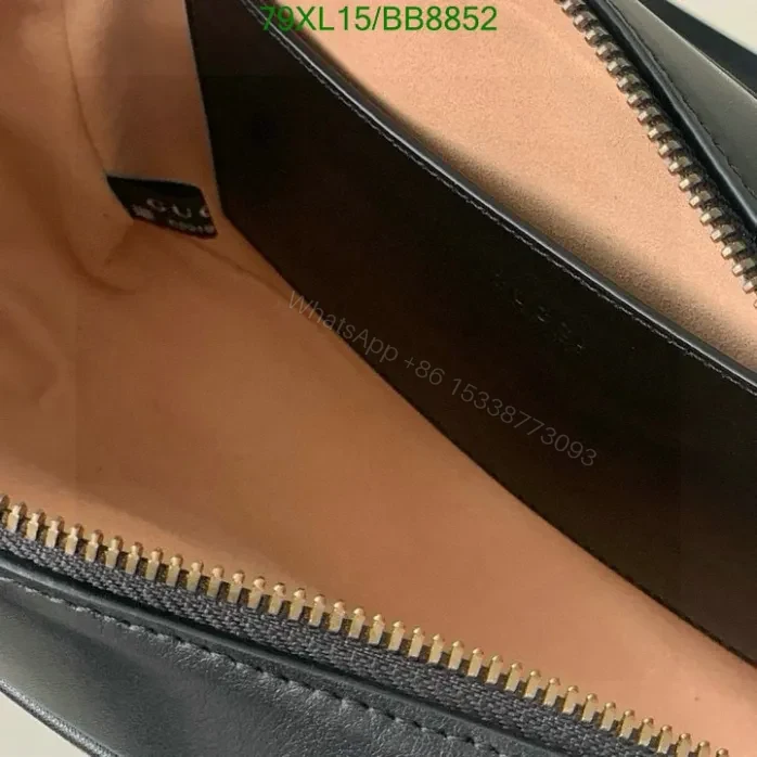 View 7 of Gucci Knock off Marmont Mini Black Leather Bag
