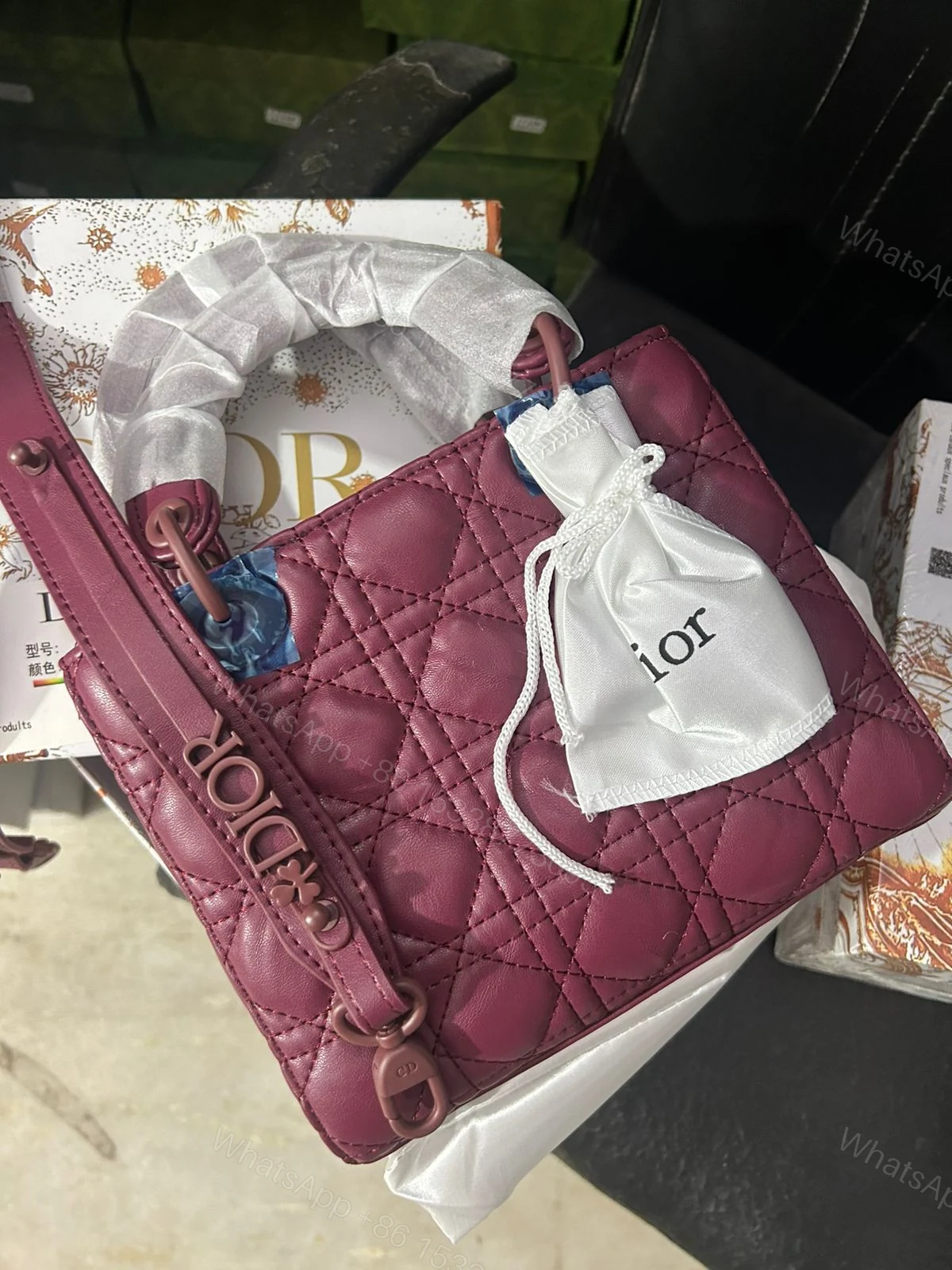View 2 of FIRST COPY Christian Dior Lady Dior High Quality Bag