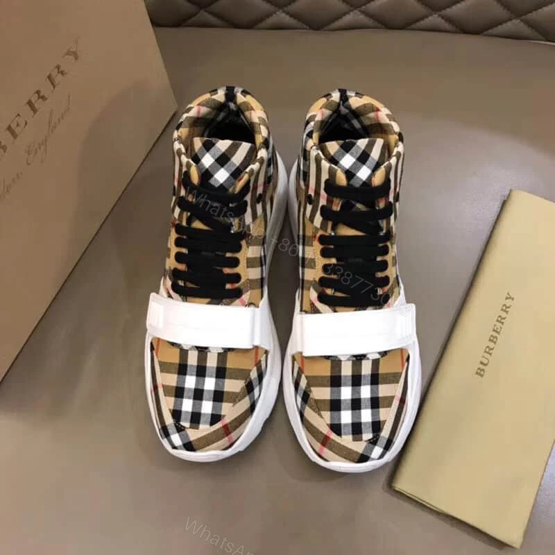 View 4 of BURBERRY VINTAGE CHECK HIGH-TOP SNEAKERS – BBR2