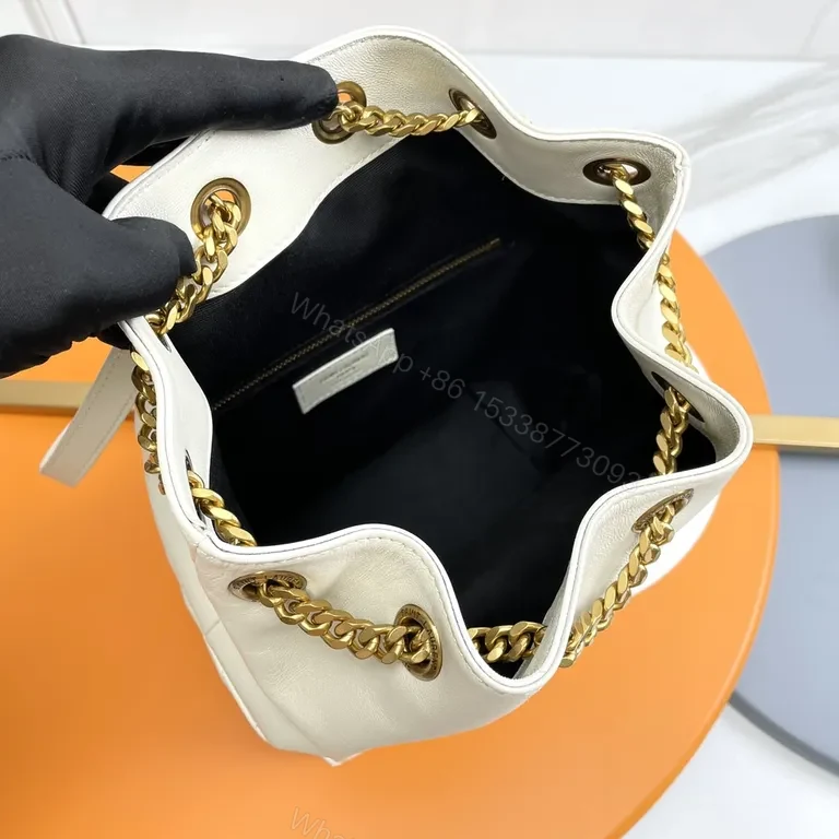 View 2 of Chic Quilted Backpack with Gold Emblem â€“ Modern Luxury Backpack